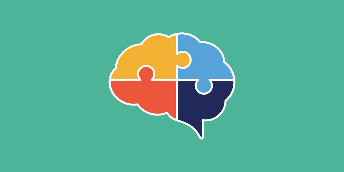 colorful brain with puzzle pieces